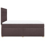 thumbnail of vidaXL Boxspringbett mit Matratze Dunkelbraun 140x190 cm Stoff