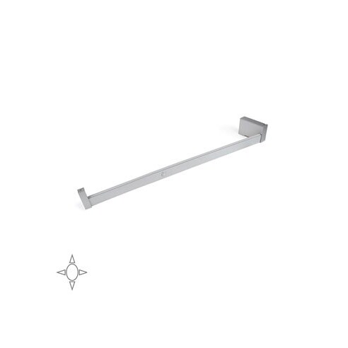 Emuca Barra para armario con luz LED Castor, batería extraible y sensor de movimiento, L558mm, Plástico y aluminio, Gris metaliz