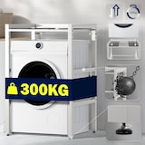 thumbnail of DELUKE® Stapelgestell für Wäschetrockner auf Waschmaschine MIXON Stahlgestell 300kg Waschmaschinengestell höhenverstellbar Waschmaschinenregal Weiß