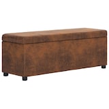 thumbnail of Helloshop26 - Bank mit Staufach 116 cm braunes Kunstleder 02_0010876