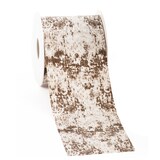 thumbnail of 30m Rolle Geschenkband 75mm wasserfest Polyband Dekoband Schleifenband zum Basteln Herbst Weihnachten Floristik mit Muster Birkenrinde Weiß Schwarz