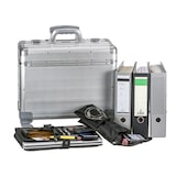 thumbnail of Alumaxx Pilotenkoffer Aktenkoffer groß Trolley Busines vier 360° Rollen silber 45169