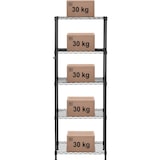 thumbnail of Royal Catering Scaffale in filo metallico - 55 x 45 x 150 cm - 150 kg - nero