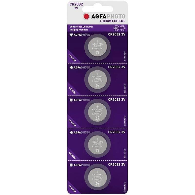 Bateria de lítio Agfaphoto Cr2032, 3V (pacote com 5)