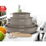 thumbnail of Batterie de cuisine 5 pièces poignée amovible Taupe  AM9192 usage non-intensif Arthur Martin