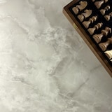 thumbnail of Restootab - Table Round pied blanc 120x70cm décor marbre perla