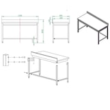 thumbnail of vaiotec werktafel / open onderstel met opstaande rand, 1500 x 600 mm