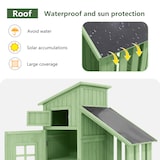 thumbnail of Merax Gerätehaus Gartenschrank Geräteschuppen Geräteschrank，124x46x174cm, auch für kleine Gärten geeignet,Grün