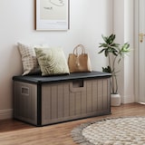 thumbnail of COSTWAY Tuinkist 378 L, waterdicht, voor in de tuin, met afsluitbaar deksel, voor kussens en tuingereedschap