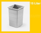 thumbnail of Hailo Inneneimer 1076099 hellgrau 15 Liter 226 x 233 x 350 mm 2 Henkel
