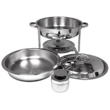 thumbnail of Edelstahl Speisenwärmer Runder Warmhaltebehälter Chafing Dish 3,5 Liter