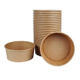 thumbnail of Inoverse 50 Stück Kraft Salatschalen mit Deckel 1.000 ml, Salat-Bowl, Einwegschalen Salatbecher, KartonschaleSalatbox to go