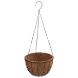 thumbnail of vidaXL Plantenbakken hangend 4 st met kokosbak staal Ø 30x52 cm zwart