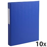 thumbnail of Exacompta  Cod. 54382E - Raccoglitore foderato in Ppl, 2 anelli tondi diam. 25mm in terza di copertina, 25,5x32cm blu - Confezione da  10 pz.