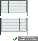 thumbnail of Gartentor Zauntor Einfahrtstor Stabmattenzaun Doppelflügel Grün 1600 x 3500 mm