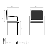 thumbnail of Konferenzstuhl / Besucherstuhl / Stuhl BANDA  V PU schwarz hjh OFFICE