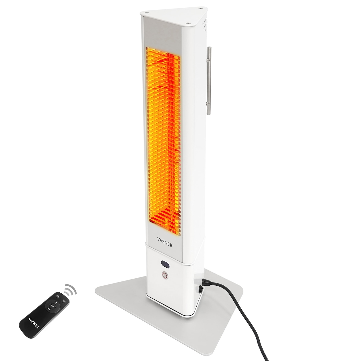 VASNER HeatTower Mini Infraroodstraler 1500 Watt Wit met Afstandsbediening, IP65 Waterbescherming