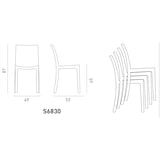 thumbnail of Fauteuil rotan bistrot wit cm. 57x53xh89 tuinmeubelen