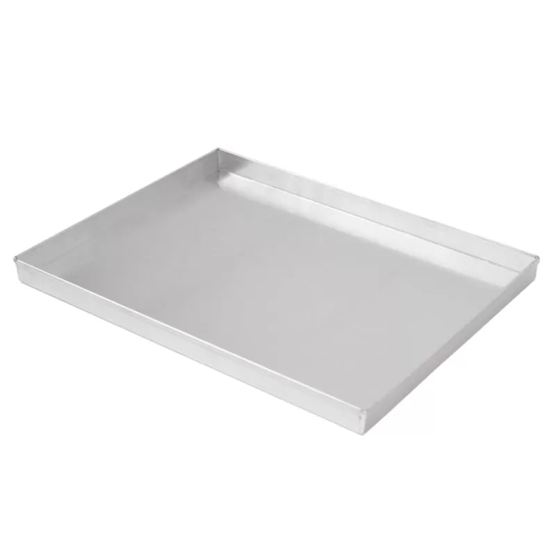 Giemme Spoleto – Bandeja profesional rectangular de aluminio, 39x30 cm, borde 2,5 cm