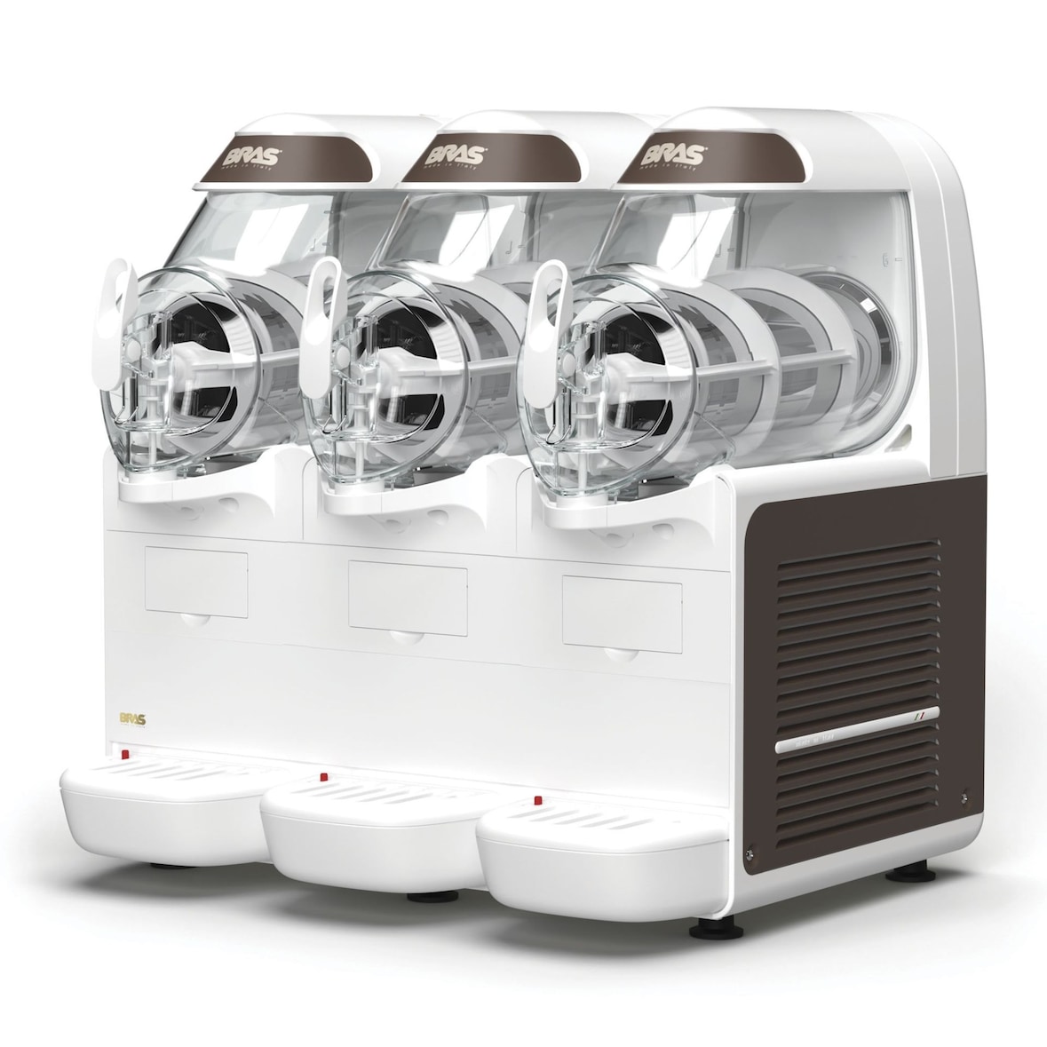 Granitore Sorbettiera BRAS B-frozen Smart 6.3 con 3 vasche da 6 litri per crema caffè, granita, sorbetto, espressino freddo, yogurt e fiordilatte.