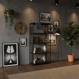 thumbnail of Relaxdays Lagerregal, Stahl, HBT: 150x75x30 cm, 200 kg, 5 Ebenen, Keller, Garage & Werkstatt, Schwerlastregal, schwarz