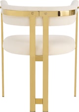 thumbnail of Merax 2er Set Esszimmerstühle Beige Chenille, Polsterstühle mit C-förmiger Rückenlehne, goldfarbenen Metallbeinen & 150 kg Belastbarkeit