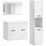 thumbnail of Muebles de baño con lavabo y espejo columna de baño conjunto de muebles de baño de pared de 3 piezas estilo moderno blanco