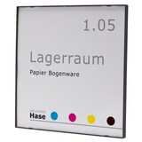 thumbnail of Kairo Easy Türschilder 150 | Grau | 150x150mm | entspiegelte Abdeckung | selbstklebend | Büroschild | Türschild Büro