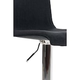 thumbnail of Banco de bar Hover em tecido preto/metal cromado