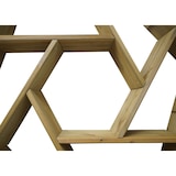 thumbnail of Pflanzkasten HWC-L70, Blumentopf Blumenbeet 7 Fächer, eckig 100x87cm Outdoor Tanne Holz MVG-zertifiziert, braun