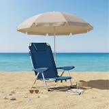 thumbnail of Fauteuil clic clac des plages en polyester bleu lazuli