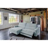 thumbnail of KAWOLA Sofa LAISKA Ecksofa Relaxfunktion teilmotorisch Cord hellblau Longchair links