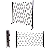 thumbnail of HWC-B34, puerta de tijera, protección telescópica para animales, aluminio marrón ~ altura 153cm, anchura 32-265cm