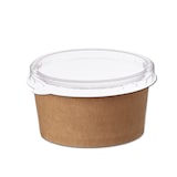 thumbnail of SET: Dressingbecher groß, Becher braun 60ml + Deckel, 2000 Stück, to go, take away, biologisch abbaubar, Kraftpapier+ PE