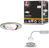 thumbnail of Paulmann Spot encastré LED Smart Home Zigbee 3.0 Nova Plus Coin  orientable  rond 84mm 50° Coin 5,2W 400lm 230V gradable RGBW+ Acier brossé 92964