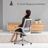 thumbnail of SIHOO bureaustoel bureaustoel, ergonomische S-vormige rugleuning, taillesteun opklapbare armleuning ~ grijs