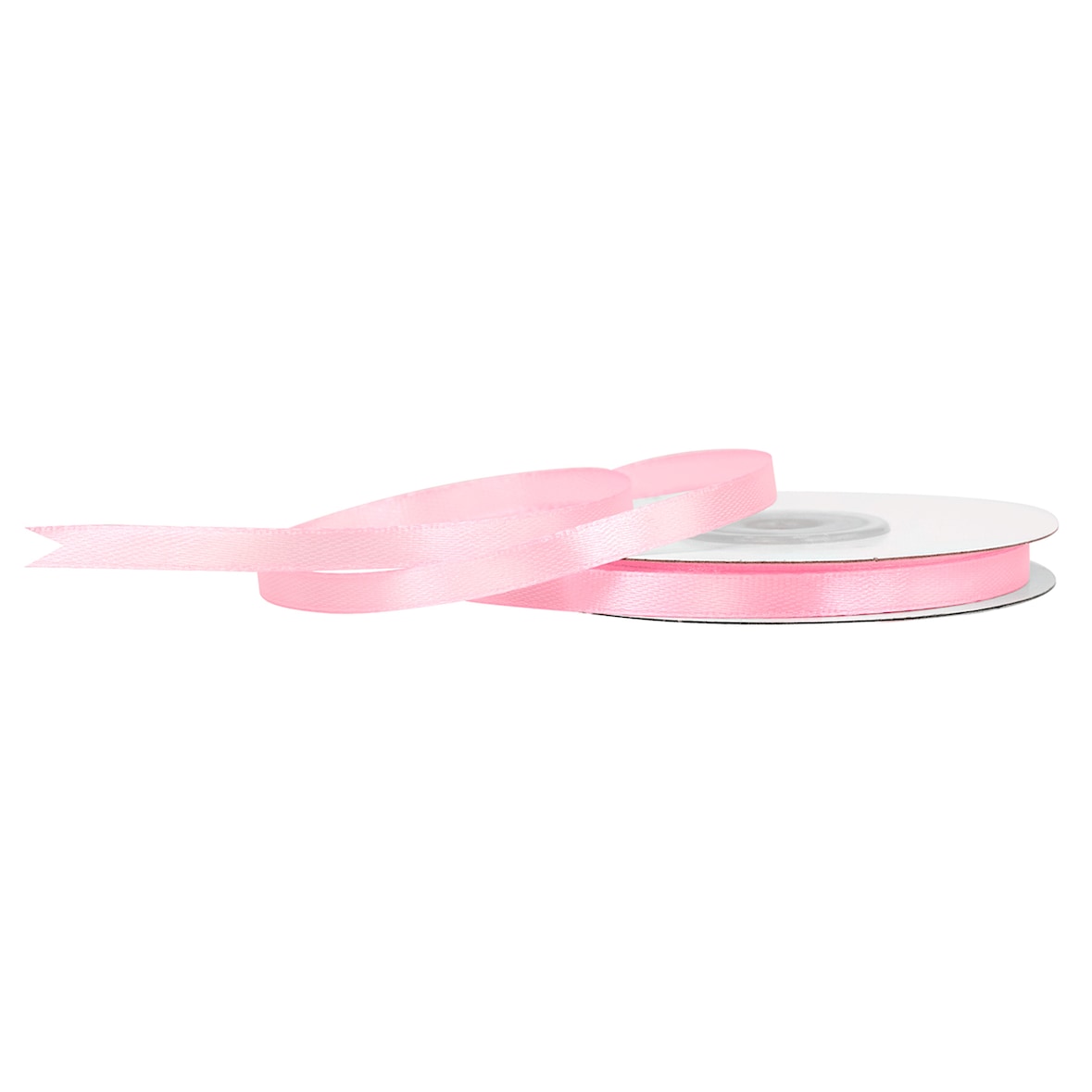 6mm Satinband 25m Schleifenband Geschenkband Dekoband Stoffband Schmal Hellrosa