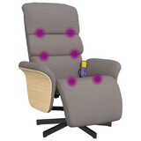 thumbnail of vidaXL Massagesessel mit Fußteil Taupe Stoff