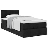 thumbnail of vidaXL Ottoman-Bett mit Matratze Schwarz 100x200 cm Stoff