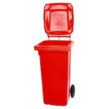 thumbnail of Mega Deal 2x PROREGAL 2-Rad-Mülltonne, 120 Liter, HDPE Kunststoff, Rot, Mülltonne, Müllgroßbehälter, Mülleimer, Abfalltonne, Müllbehälter