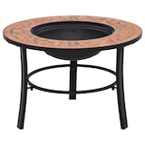 thumbnail of vidaXl Feuerstelle Mosaik Keramik Terracotta 68 cm