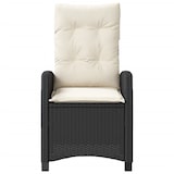 thumbnail of vidaXL Tuinstoelen 2 st verstelbaar met kussens poly rattan zwart