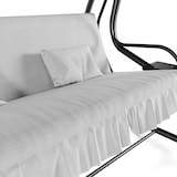 thumbnail of Dondolo 3 Posti Reclinabile Tettuccio Parasole Regolabile Cuscini Imbottiti Diventa Letto Struttura Robusta In Acciaio 200 x 120 x 160 cm Grigio