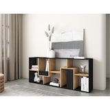 thumbnail of Librería estantería, 67x31x162cm, Con Almacenaje, Negro y roble _607_9