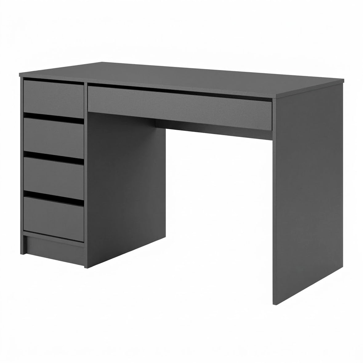 Scrivania moderna con 4 cassetti 1 cassettone centrale Scrittoio da Studio o Ufficio Mobile Desk 120 x 75 x 55 cm antracite