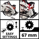 thumbnail of Einhell Handkreissäge TC-CS 1410 Schnitttiefe 67 mm 1410W