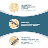 thumbnail of Lattenrost 140x200 cm vormontiert Blauer Engel-Zertifizierung 42 Latten 7-Zonen Birkenschichtholz belastbar 150 Kg Made in Germany