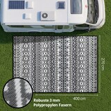 thumbnail of EVOCAMP Outdoor Teppich 270x400 cm, Kunststoffteppich, wetterfest für Terrasse, schwarz-weiß