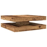 thumbnail of Table basse rotative à 360 degrés vieux bois 90x90x34,5 cm Modèle Élégance Chic