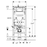 thumbnail of Geberit - Duofix - Wand-WC-Element Sigma 112 cm | UP-Spülkasten 12 cm für Trockenbau